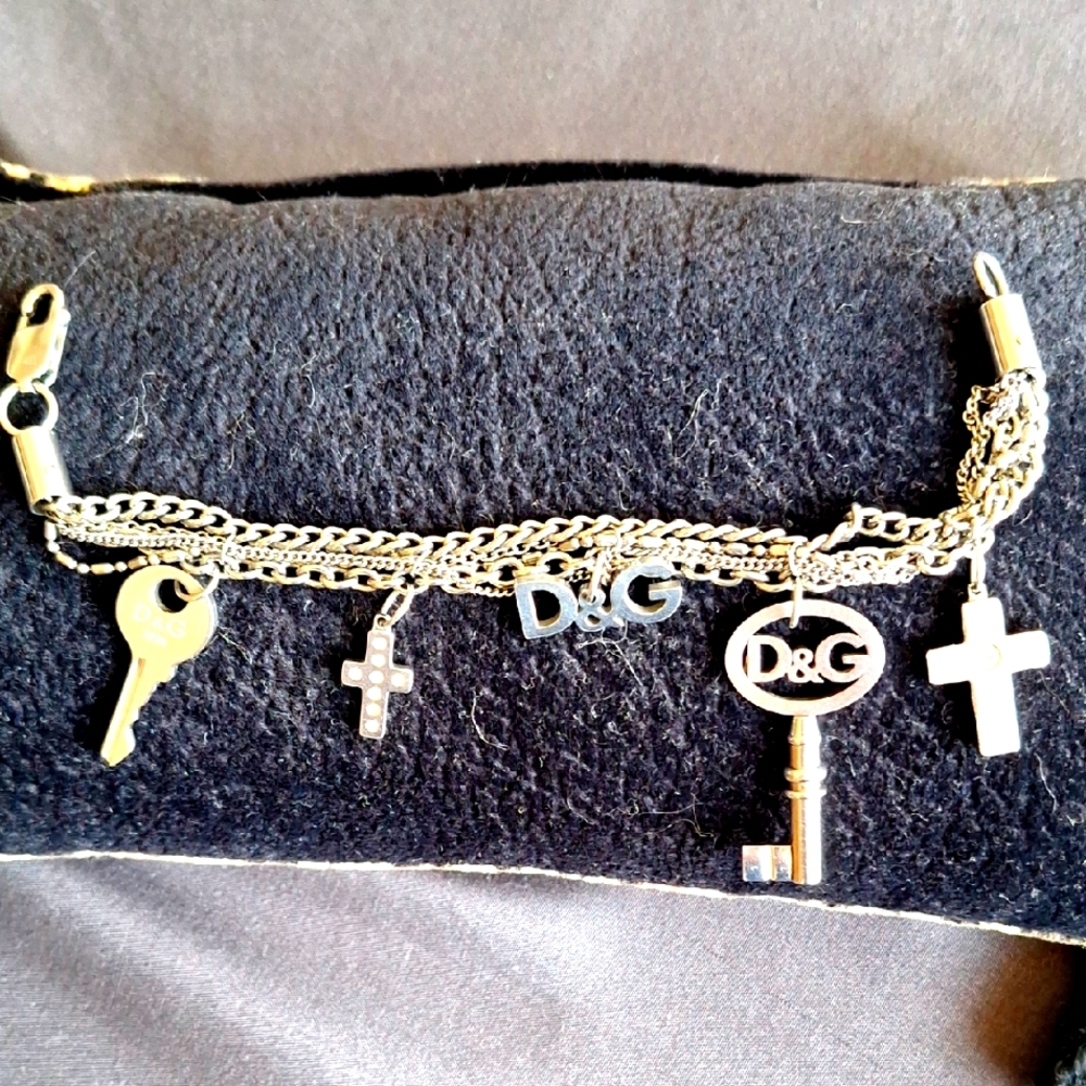 D&G  Silver Charm Bracelet
